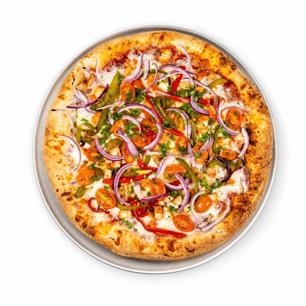XL Tandoori Chicken Pizza.