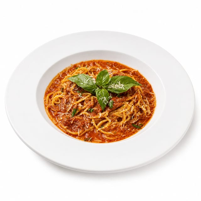 Spaghetti half tray.