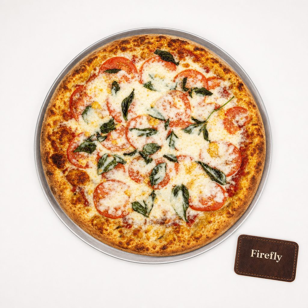 Large Margherita Pizza.