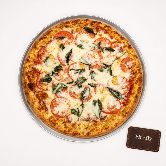 Large Margherita Pizza.