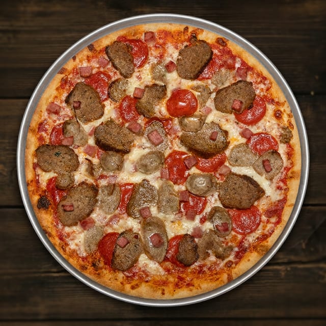 Large Meat Lovers Pizza.