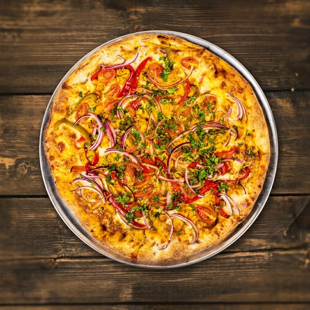 Large Alfredo’s Five Toppings Pizza.