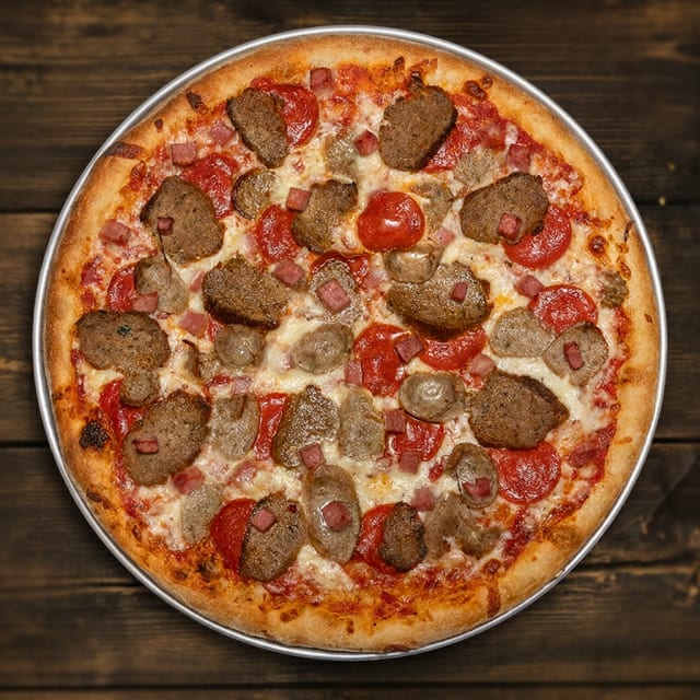 XL Meat Lovers Pizza.